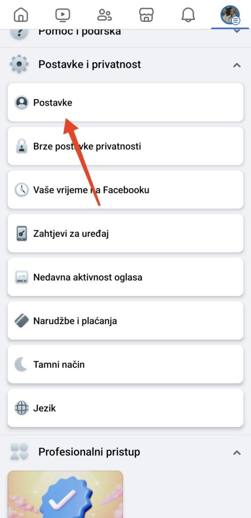 Postavke na Facebooku